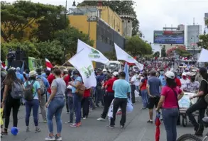  ?? JOSE cordero ?? Integrante­s de diferentes sectores apelan al diálogo con el fin de que se levanten los bloqueos en el territorio nacional.