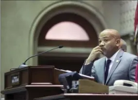  ?? MIKE GROLL — THE ASSOCIATED PRESS ?? Assembly Speaker Carl Heastie, D-Bronx, presides during session in the Assembly Chamber at the Capitol in January 2016, in Albany, N.Y.