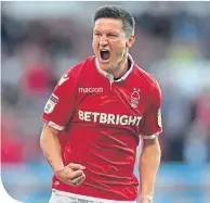  ??  ?? Nottingham Forest’s Joe Lolley celebrates