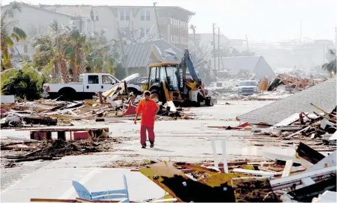  ?? Photo / AP ?? Some of the worst damage was in Mexico Beach, where Michael crashed ashore on Thursday as a Category 4 hurricane with 250km/h winds.