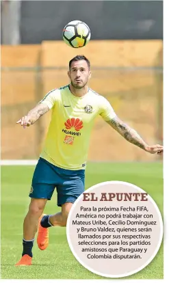  ??  ?? Aguilera ya entrenó al parejo.