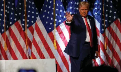  ?? ?? Donald Trump in West Palm Beach, Florida on 11 October 2023. Photograph: Marco Bello/Reuters