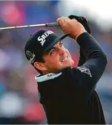  ?? Reuters ?? Keegan Bradley of the US watches his shot on the 18th hole during the second round yesterday.