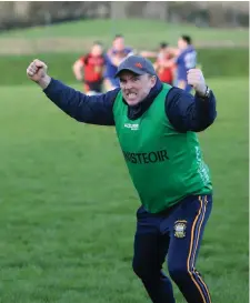  ??  ?? Dessie Sloyan celebrates Easkey’s semi-final win. Pic: Carl Brennan