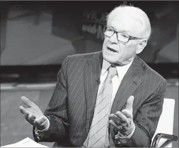  ?? Richard Drew Associated Press ?? CHARLES Schwab Corp., the pioneer discount brokerage, lost its way in the early 2000s, charging more than rivals for trading. Founder Charles Schwab, above, returned to the helm and refocused on one thing: low fees.