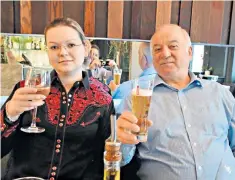  ??  ?? Sergei Skripal, 66, pictured with his daughter Yulia, 33