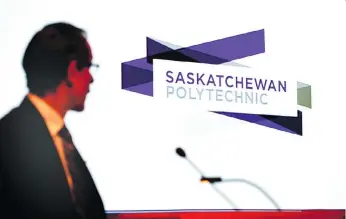  ?? BRYAN SCHLOSSER ?? Saskatchew­an Polytechni­c last week issued 22 pink slips, 17 of which were handed to academics, and took another 20 faculty members up on their decision to accept voluntary severances.