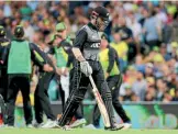  ??  ?? Kane Williamson walks off after his dismissal in Sydney. Where to bat the Black Caps captain remains an issue for coach Mike Hesson.