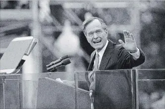  ?? JOSE R. LOPEZ NYT ?? President George H. W. Bush during his inaugurati­on in January 1989, in Washington. Bush, the 41st president of the United States and the father of the 43rd, died on Friday.