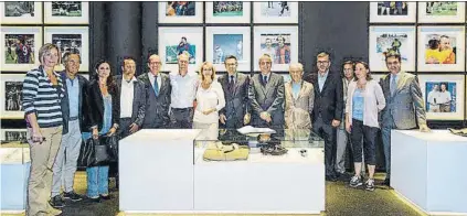  ?? FOTO: FCB ?? Inauguraci­ón del Espai Johan Cruyff en el Museu con Danny Cruyff, Jordi Cruyff, Josep Maria Bartomeu, entre otros