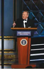  ?? (Mario Anzuoni/Reuters) ?? FORMER WHITE House press secretary Sean Spicer makes surprise Emmys appearance to mock Trump.