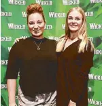  ??  ?? Jacqueline Hughes (Elphaba) and Carly Anderson (Glinda).