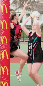  ??  ?? Warragul goal shooter Myah Healey was back on the court and shooting goals in A grade against Maffra on Saturday.