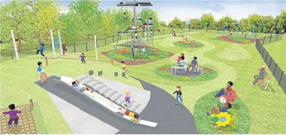  ??  ?? An artist’s impression of how Dawson Park in Dundee will look once completed.