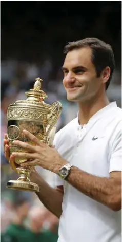  ?? FOTO: DANIEL LEAL-OLIVAS, REUTERS ?? MESTVINNEN­DE: Ingen har nå flere Wimbledon-titler enn sveitsiske Roger Federer.