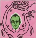  ?? Fotos: Sammlung Brandhorst/VG Bild Kunst, Haring Foundation, Warhol Foundation; Lawler/Metro Pictures ?? Spielarten des Pop: Alex Katz’ „Das schwarze Kleid“(großes Bild), Louise Lawlers „Porträt“(oben rechts), darunter das unbetitelt­e Selbstport­rät von Keith Haring – und Andy Warhols Rundbild von „Marilyn“.