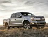  ?? Ford Motor Company via AP ?? ■ This undated photo provided by Ford shows the 2019 F-150. The F-150 differs from the competitio­n in its wholesale use of aluminum for the truck’s body and bed, which results in a lighter truck.