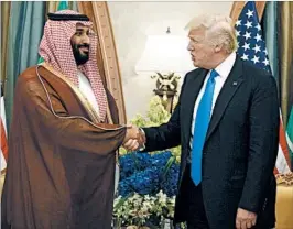  ?? EVAN VUCCI/AP ?? President Trump, seen in May with Saudi Defense Minister Mohammed bin Salman, stunned diplomats in the U.S. and abroad with his decision to turn on ally Qatar.