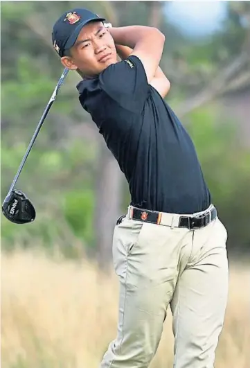  ?? ?? ON FORM: Spain’s Jorge Siyuan Hao saw off Oliver Mukherjee at Carnoustie.