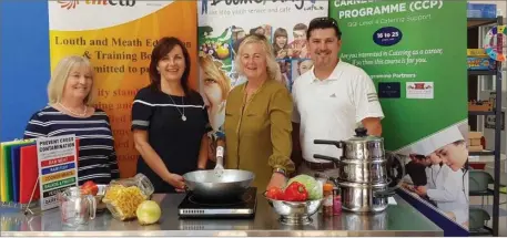  ??  ?? Caroline O’Keane, Carmel Smith and Patricia Kelly from LMETB with Ian Walker Youth officer for LMETB