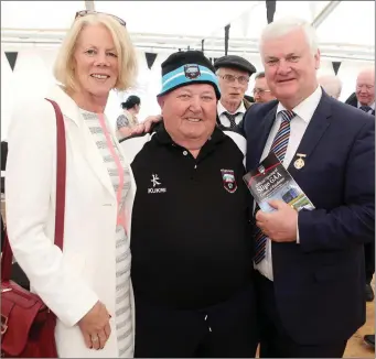  ??  ?? Sean Sweeney with GAA President Aogán Ó Fearghaíl and his wife Frances Ó’ Fearghaíl at the Official Opening of the Sligo GAA Centre of Excellence at Scarden last Sunday. Carl Brennan. Pics: