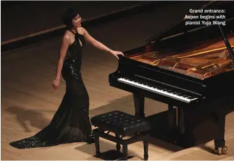  ??  ?? Grand entrance: Aspen begins with pianist Yuja Wang