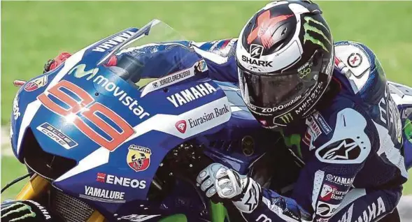  ??  ?? Lorenzo anggap Litar Motegi sebagai laman sendiri.