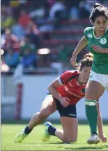  ??  ?? Lucy Mulhall in action for Ireland.