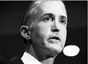  ?? SAUL LOEB/GETTY-AFP ?? Rep. Trey Gowdy, R-S.C., says the committee remains focused on the four men killed in the 2012 attack in Libya.