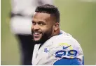  ?? SCOTT EKLUND/ASSOCIATED PRESS ?? All-Pro defensive lineman Aaron Donald helped the Los Angeles Rams shut down Russell Wilson and the Seattle offense in LA’s victory over the Seahawks.