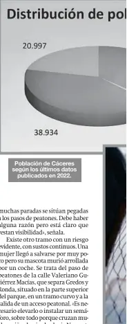  ?? ?? Población de Cáceres según los últimos datos publicados en 2022.