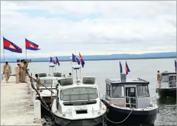  ?? FAO ?? Fisheries Administra­tion vessels which were funded by the EU for patrolling Cambodia’s coastlines.