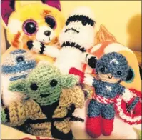  ?? SUBMITTED PHOTO ?? Mary Alicia Sherren kept busy in hospital crocheting superheroe­s and other little creatures and selling/giving them away.