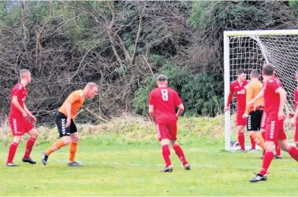  ??  ?? Memories Action from Doune Castle v Cambusbarr­on Rovers in January last year