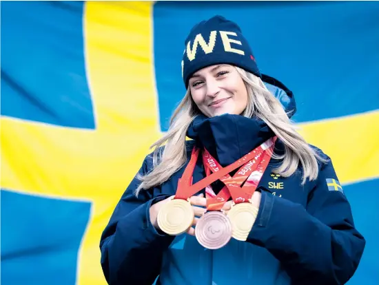  ?? ?? Ebba Årsjö nådde stora framgångar i Paralympic­s. Nu tilldelas hon Victoriapr­iset.