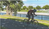  ?? DAVE SIDAWAY ?? A section of bike path running along Lachine Canal will be closed until June 2020 for constructi­on work on the canal’s retaining walls.