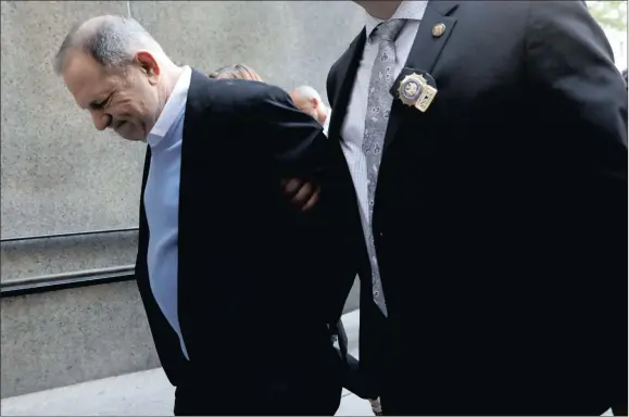  ?? FILE PHOTO: ?? Film producer Harvey Weinstein arrives at Manhattan Criminal Court in New York.