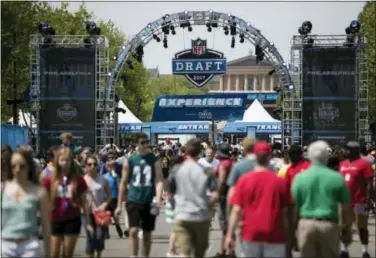  ?? MATT ROURKE — THE ASSOCIATED PRESS ?? The tremendous success of the NFL fan experience may bring the draft back to Philadelph­ia.