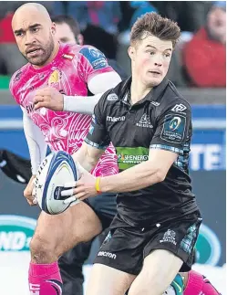  ?? Picture: SNS Group. ?? George Horne: played a key part in three Glasgow tries against Exeter.