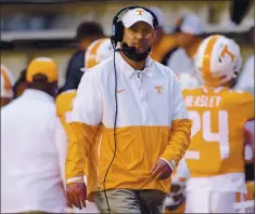  ?? RANDY SARTIN — THE ASSOCIATED PRESS ?? Tennessee dismissed coach Jeremy Pruitt on Monday, two of his assistants and several members of his staff over serious NCAA violations.