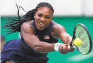  ?? Charles Krupa / Associated Press ?? Serena Williams won Wimbledon in July but since has battled a sore shoulder and did not medal in Rio.