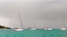  ??  ?? ABOVE The flotilla departs as ash clouds descend