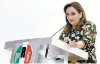  ??  ?? Transforma­ción. La senadora anunció que el PRI aspira a ser una plataforma de vinculació­n para la multiplici­dad de causas.