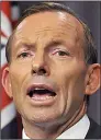  ??  ?? ‘FRIEND OF BRITAIN’: Prime Minister Tony Abbott