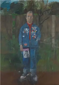  ??  ?? 7. Self-Portrait with Badges, 1961, Peter Blake, oil on board, 174.3 × 121.9cm. Tate Collection (on view in ‘Walk Through British Art: 1960’ at Tate Britain, London)