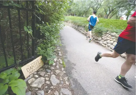  ?? KAYLE NEIS FILES ?? Daniel Joseph Morrison, 36, was found injured under a pedestrian bridge on the Meewasin Trail on May 26, and later died of his injuries. A memorial was erected by the bridge in Kiwanis Park. No charges have been laid.