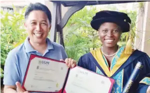  ??  ?? Dr. Oluwaseun Adeyeye, 30, is the second and only female in a family of three children. The Ondo State indigene graduated in 2012, at the top of her class, and after her Master’s program chose to further her education in Malaysia. She spoke to Daily...