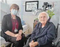  ?? SPECIAL TO TORSTAR ?? Sister Louise Dillon, left, of Hotel Dieu Shaver Health and Rehabilita­tion Centre with patient Rosemary McNamee.