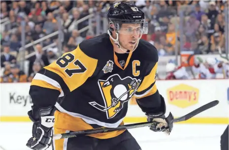  ?? CHARLES LECLAIRE, USA TODAY SPORTS ?? Sidney Crosby leads the NHL with 30 goals and 60 points this season and entered Thursday with 998 career points.