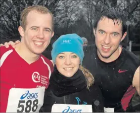  ??  ?? Freddie, Stephanie and Ben English taking part in the Burke Oil Road Race in Wicklow on St. Stephen's Day.